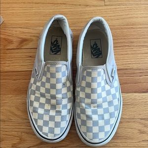 Gray and White Vans size 10